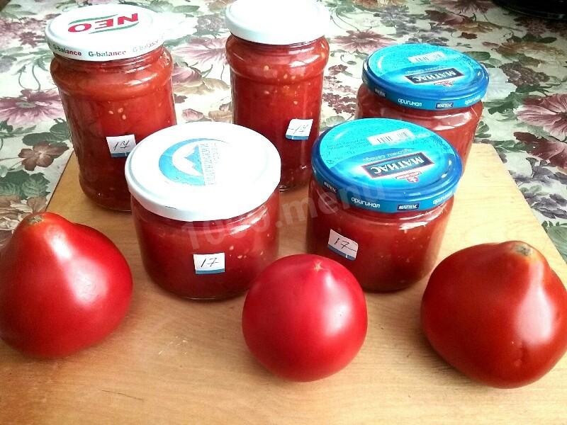 Шаг 5 приготовления Заготовка из помидоров на зиму